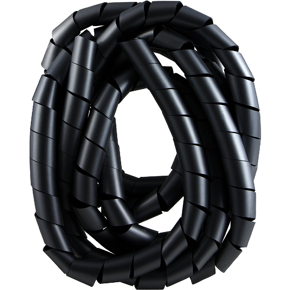 Cordon en Spirale 1/2 6' - Noir