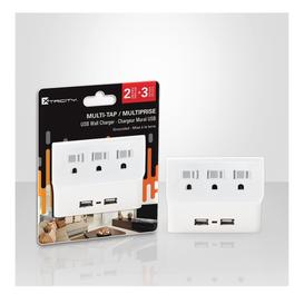 2 USB Wall Carger & 3 Multi-Taps