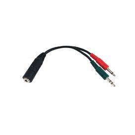 6 inch 3.5mm 4C Female to 2x 3.5mm Male (headphones/mic) Adapter