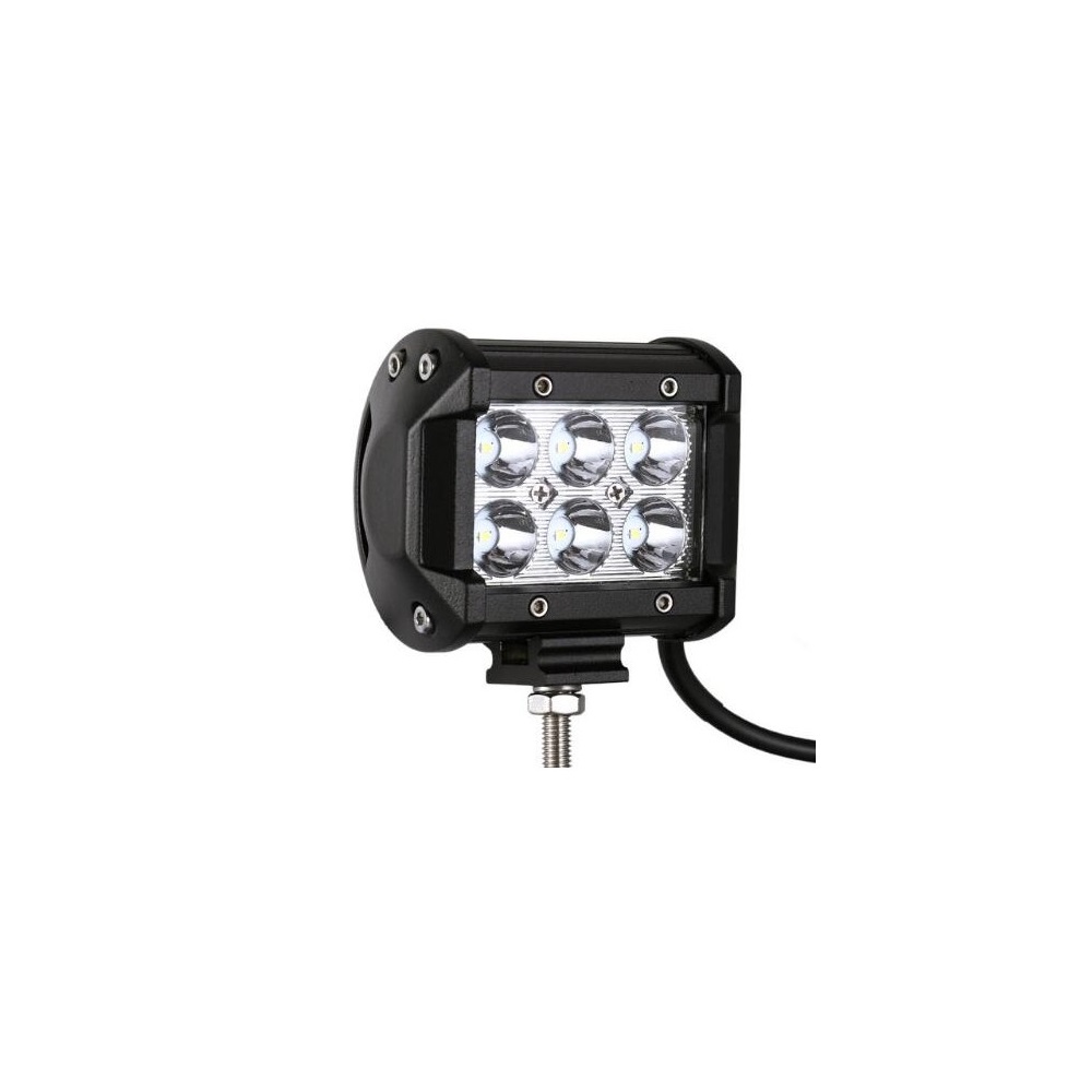 Barre lumineuse 6 DEL 6x3W 1500LM 10-30VDC IP67 6000k 97x80x65mm