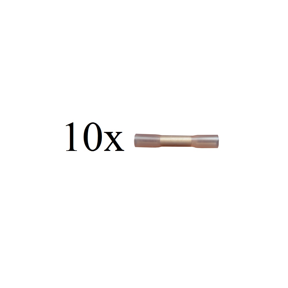 10-Pack 22-18 AWG Heat Shrink Butt Connectors