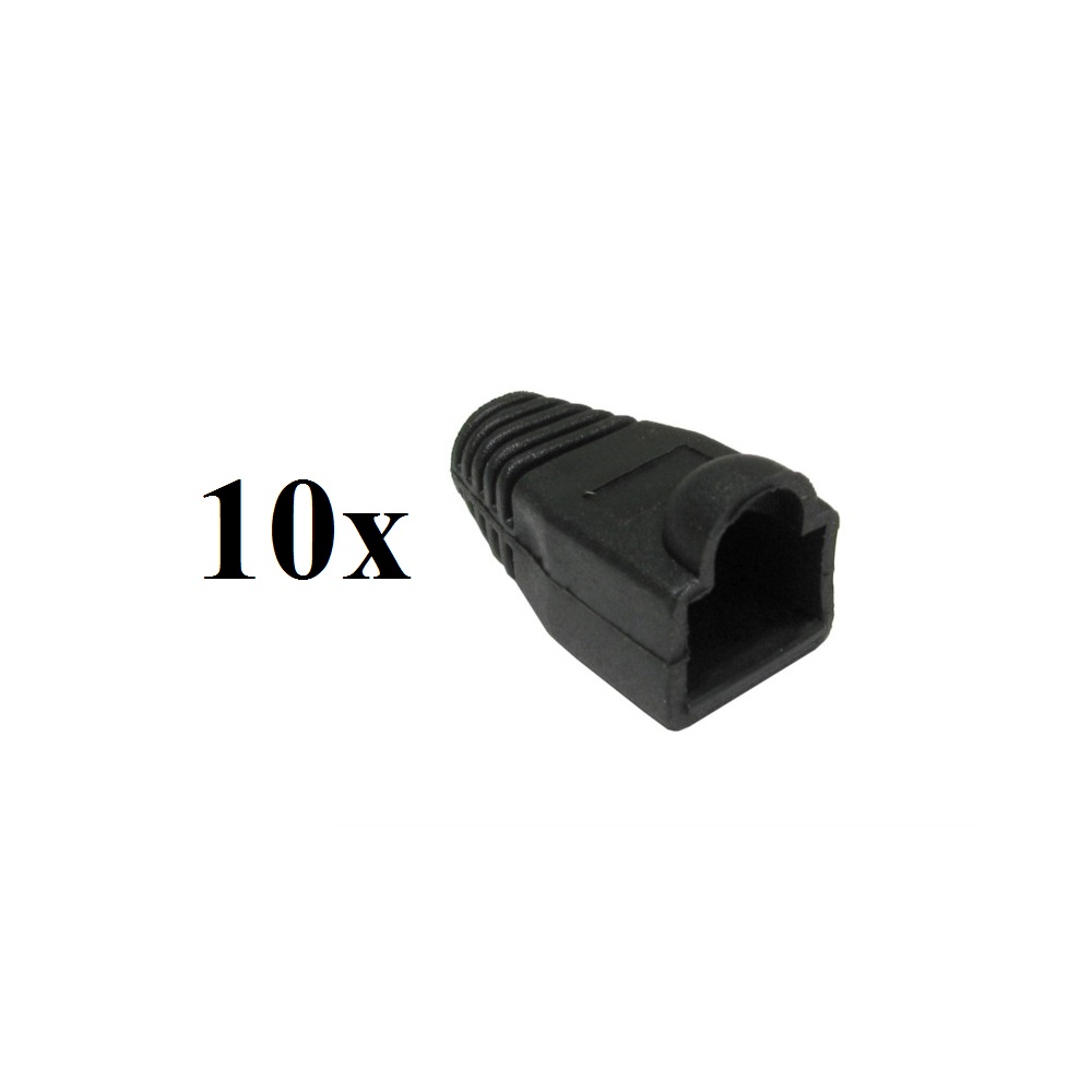 Paquet de 10 Identificateurs de RJ45 - Noir