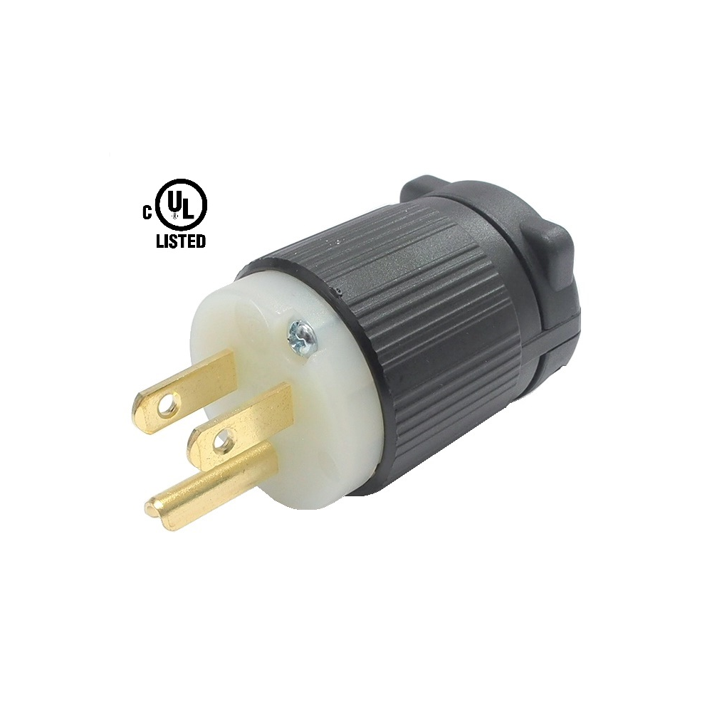AC Male Grounded Power Plug - 15A/125V