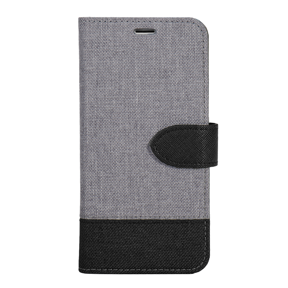 2 in 1 Folio Case Grey/Black Bottom (2 Tone) for iPhone XS/X