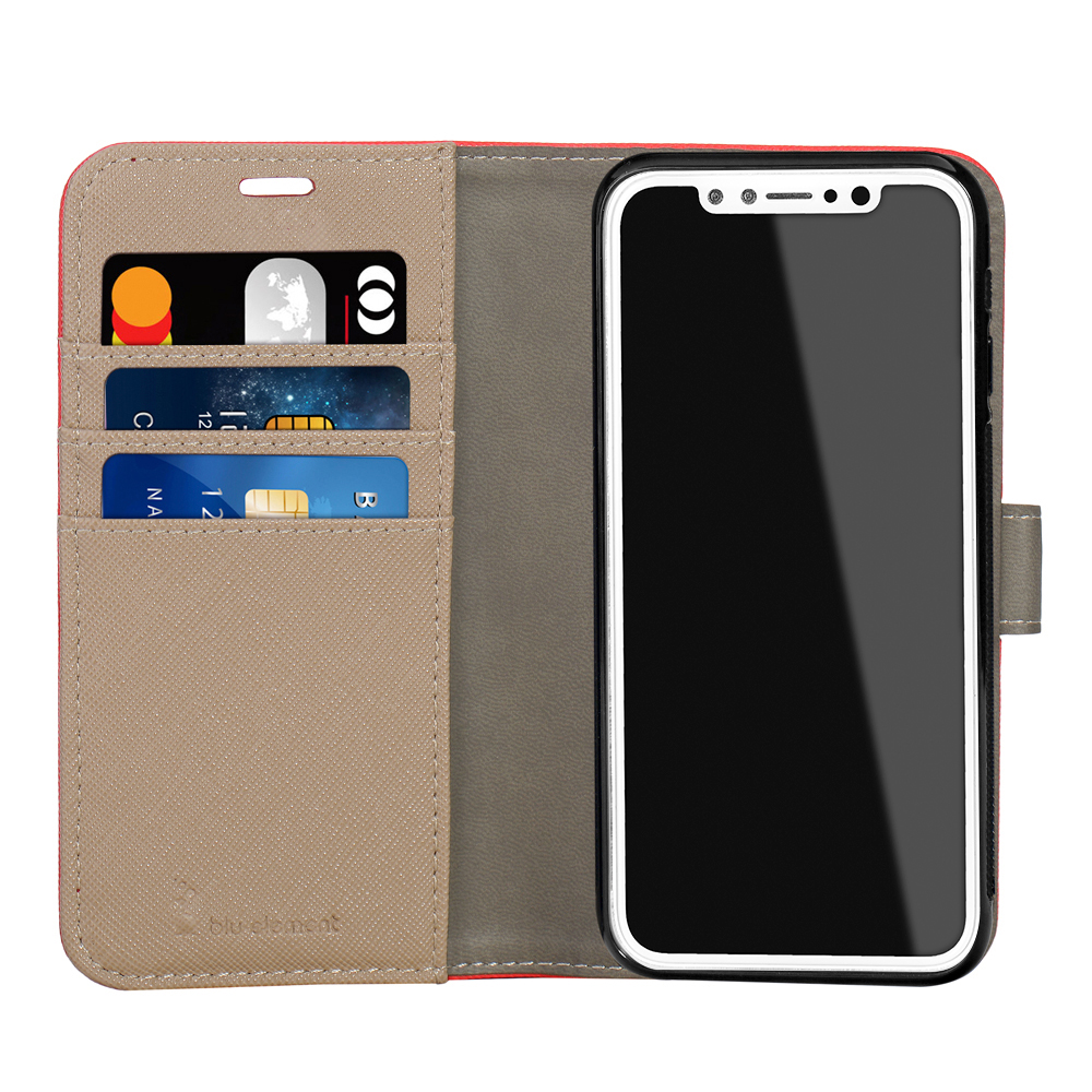 2 in 1 Folio Case Red/Butterum for iPhone XS/X