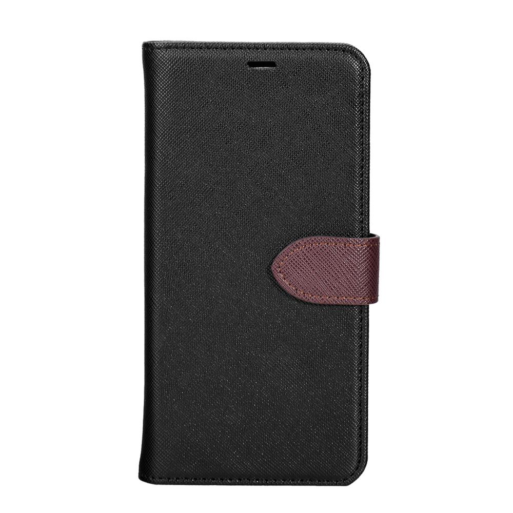 2 in 1 Folio Case Black/Brown for iPhone XS/X