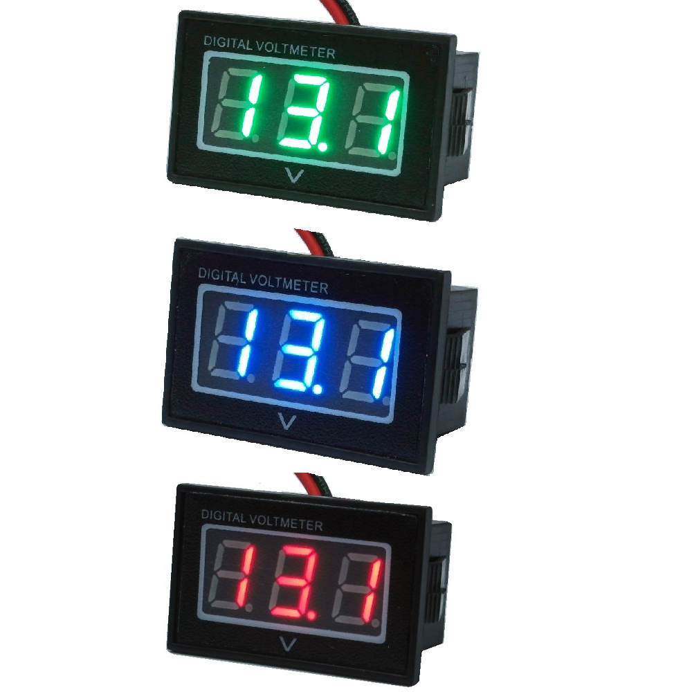 2.7 to 30 VDC Waterproof Digital Voltmeter