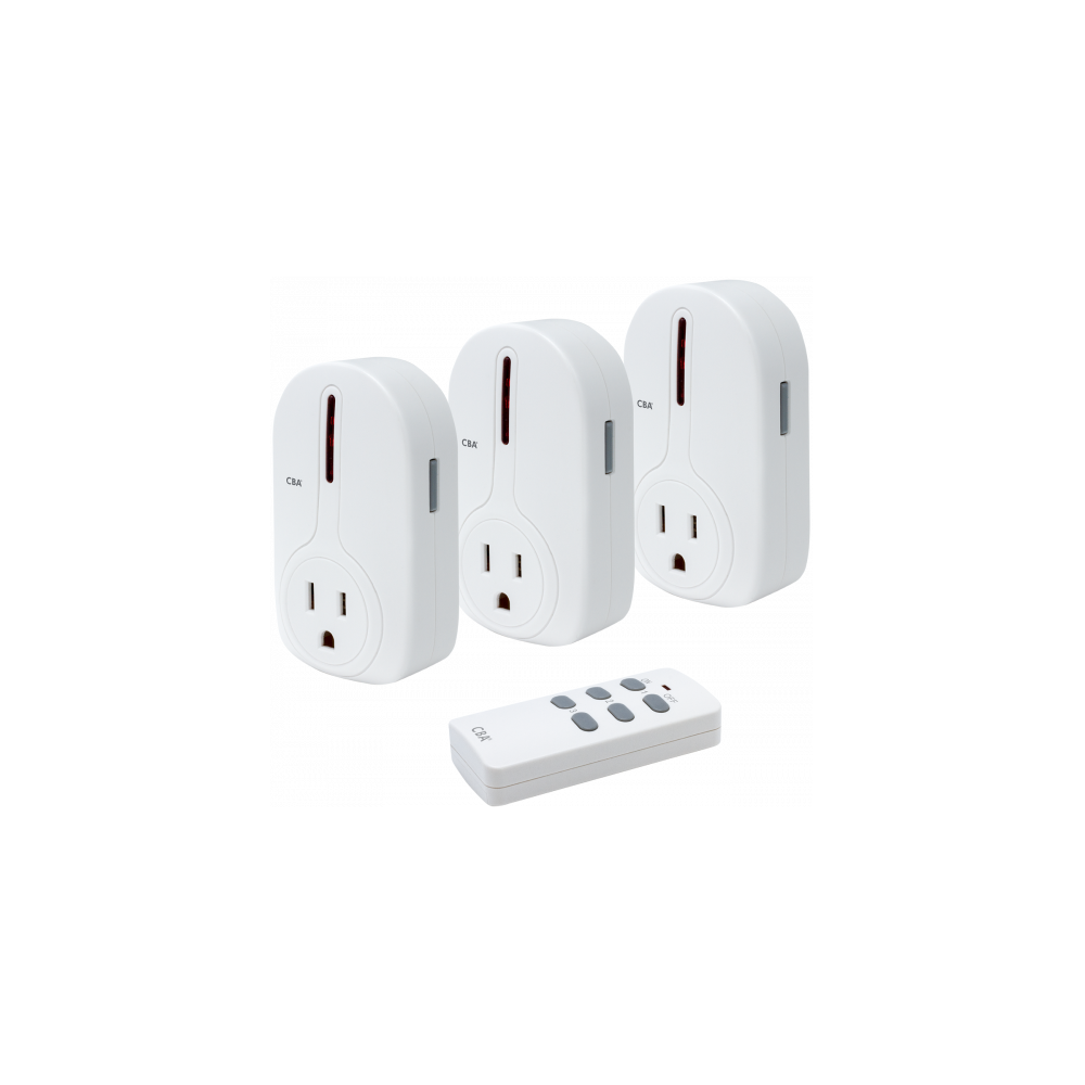Wireless Outlet Controller - 3 Wireless Outlets, 1 Remote