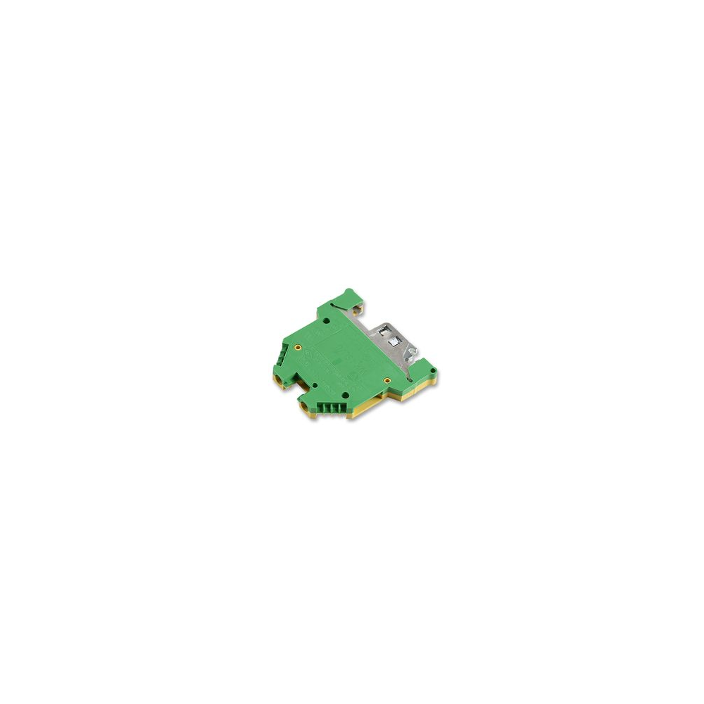 DIN Rail Mount Terminal Block 2 Positions 22 AWG 10 AWG 6 mm² Screw
