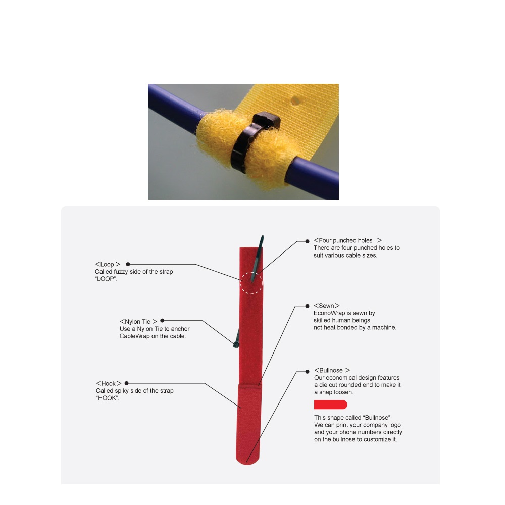 20-Pack EconoWrap with Nylon Tie 3/4