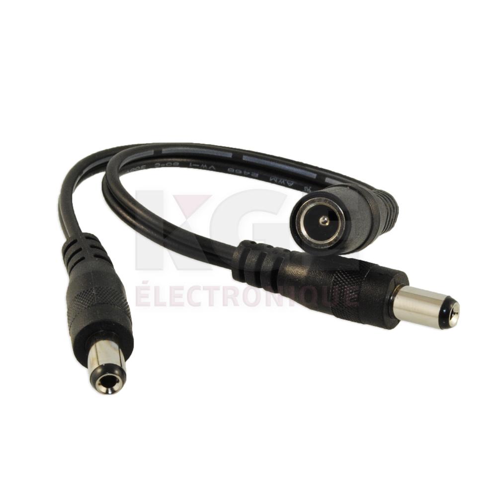 Fiche 2.1 x 5.5mm - Prise Double 2.1 x 5.5mm