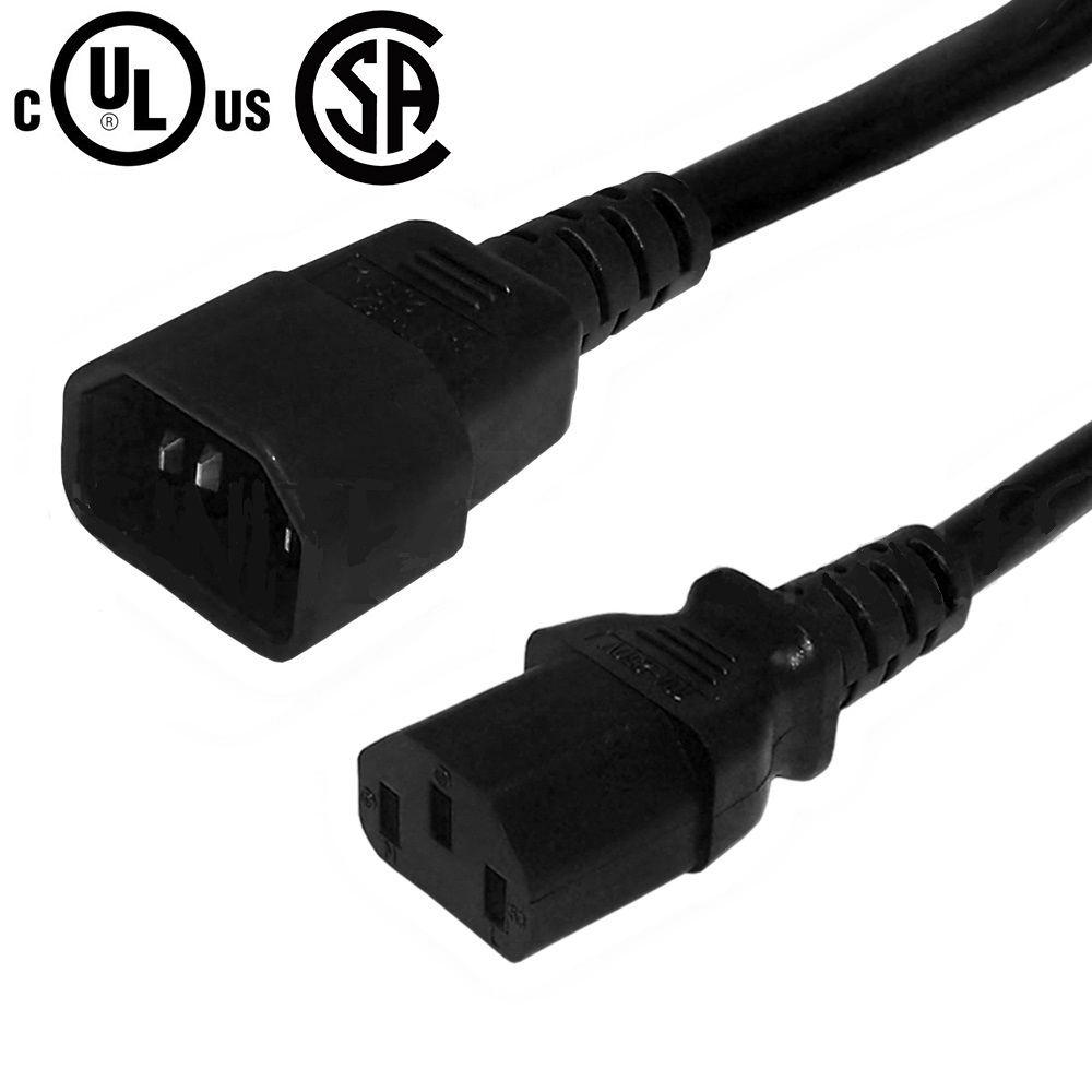 Monitor to CPU Power Cord IEC-C13 to IEC-C14 3.5FT