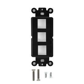 Plaque Décora Keystone 3 Ports - Noir