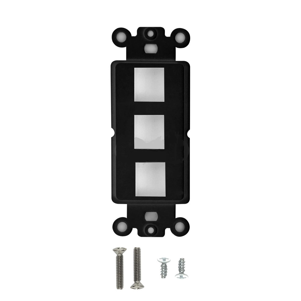 Plaque Décora Keystone 3 Ports - Noir