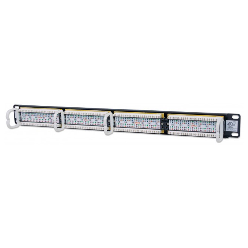 24 Port Cat6 Patch Panel 1u - Black