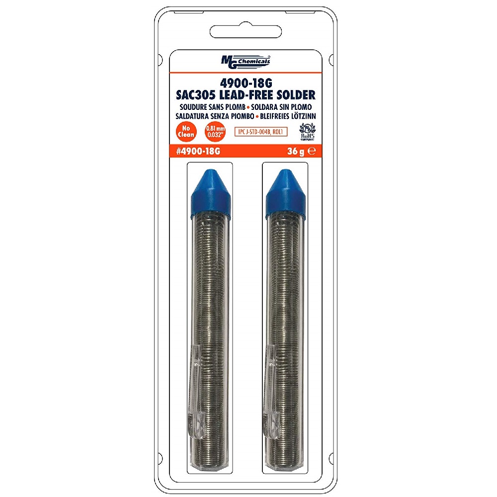 Soudure sans Plomb avec argent 0.032' 18G X 2