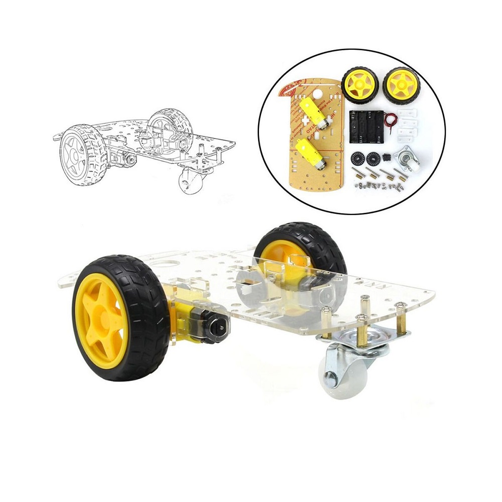 Smart Motor Robot Car Chassis Battery Box Kit Speed Encoder For Arduino