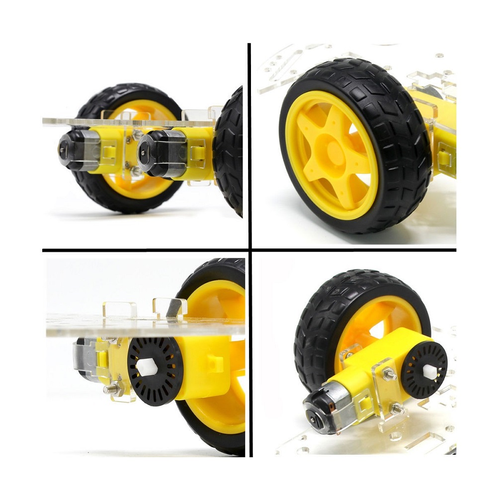 Smart Motor Robot Car Chassis Battery Box Kit Speed Encoder For Arduino