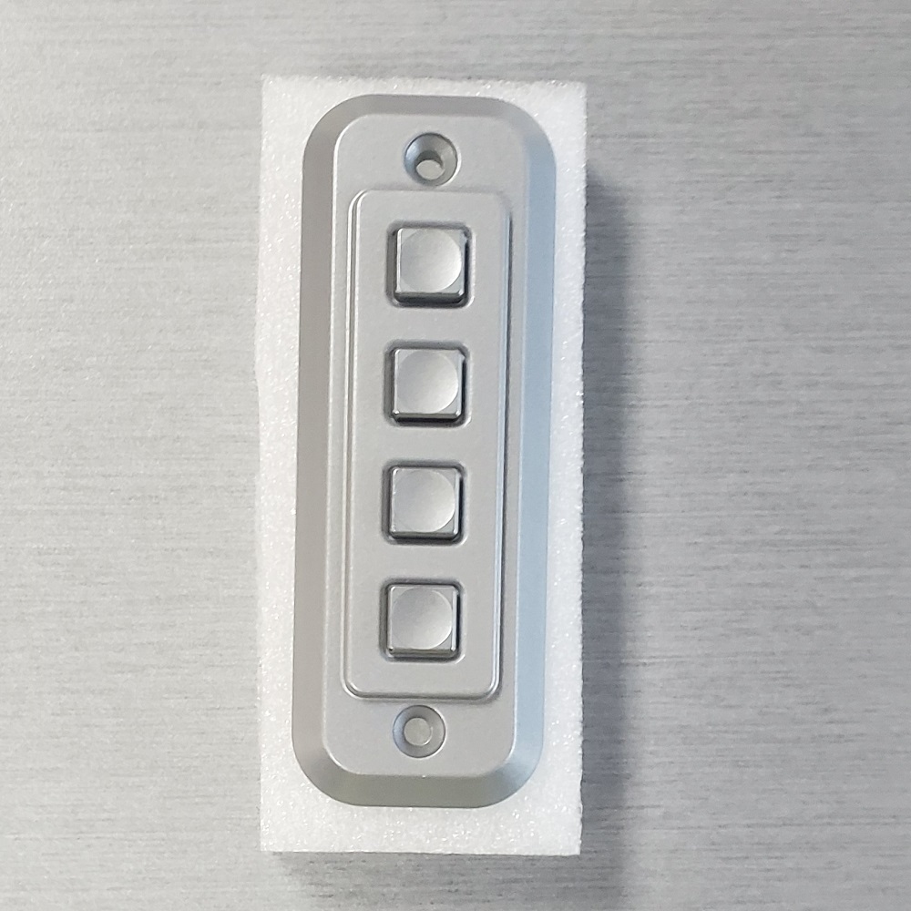 Pavé Numérique Série 1000 Matrice 1x4 Zinc Chromé 50mA 24V