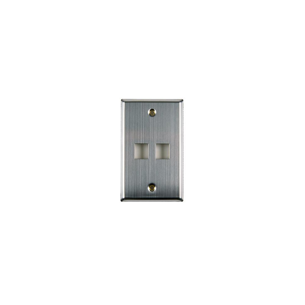Dual Port Stainless Steel Faceplate