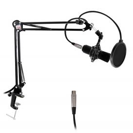 Support de Micro à Suspension avec Ciseaux pour Microphone et Radio de Studio Réglable/Extensible - PMKSH01