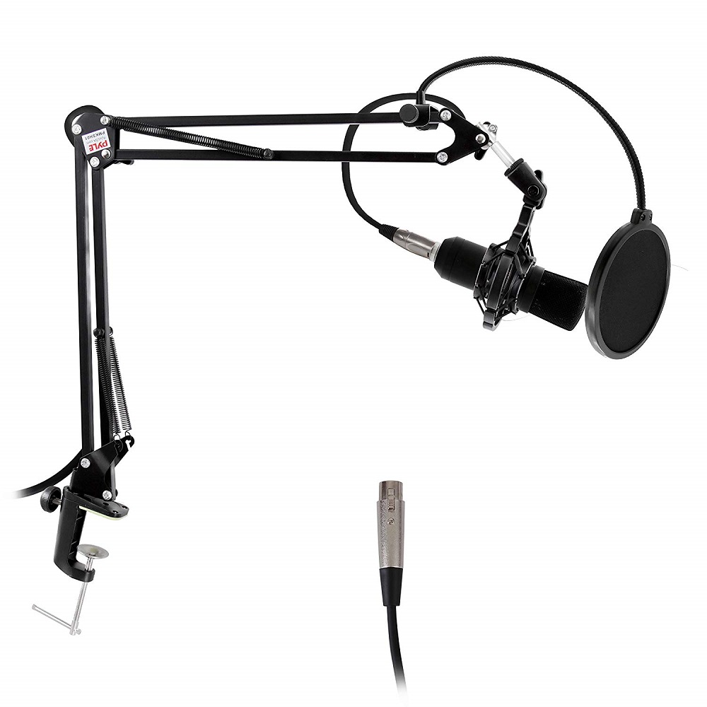 Suspension Boom Scissor Microphone Stand/Studio Radio Shock Mount Mic Holder, Adjustable/Extendable - PMKSH01