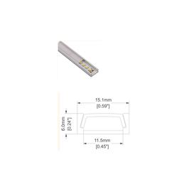 Rail en Aluminium de 3m pour LED avec Couvercle Givré