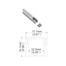 3m Aluminium Track for LED with Opaque Lens