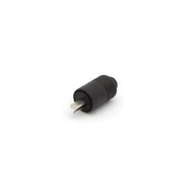2-Pin DIN Jack Mâle, Black, Screw Connection