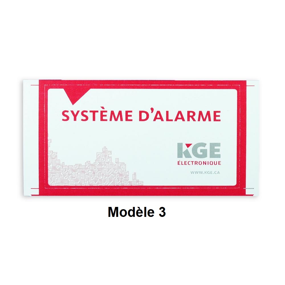 Collant d'Avertissement d'Alarme ou de Caméra