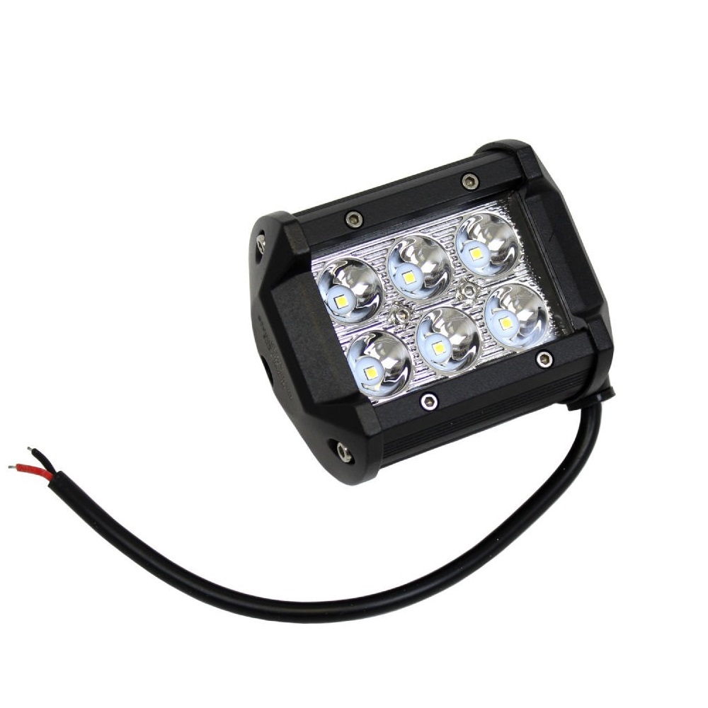 6 LED Light Bar 6x1W 720LM 10-30VDC 0.9A IP67 6000k 97x80x65mm Spot