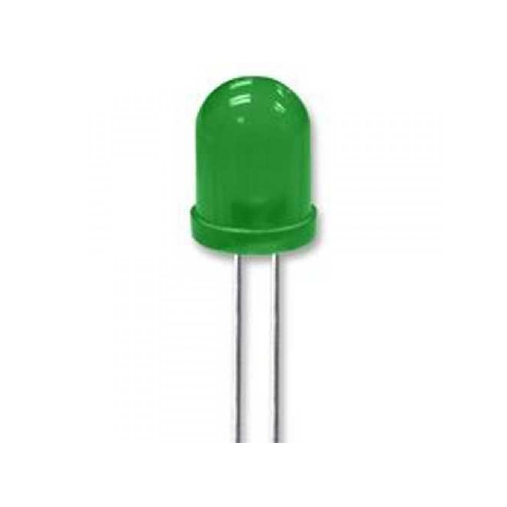 LED Flash 10mm 9-12V Green
