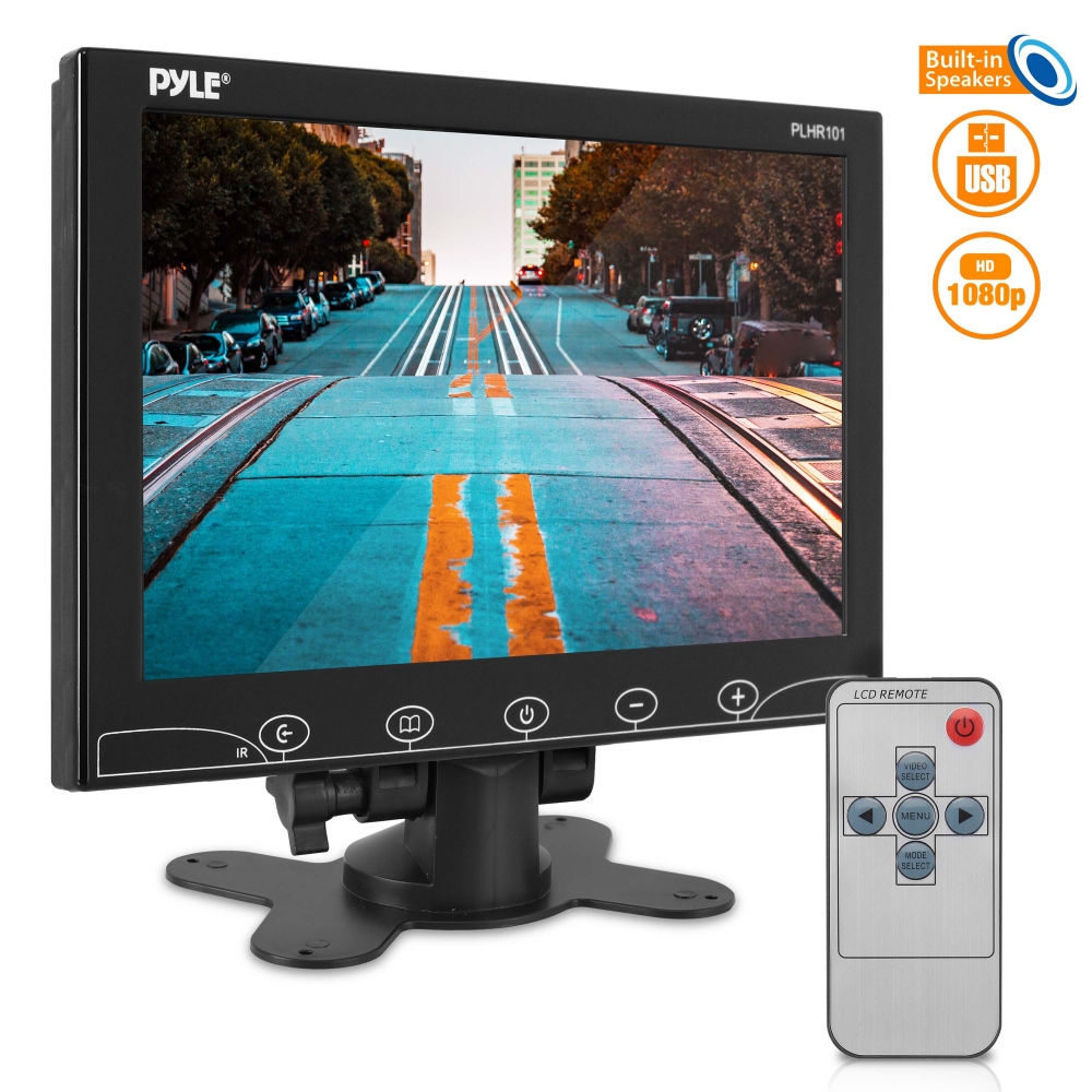 10' HD Video Screen Display Monitor with Built-in Speakers