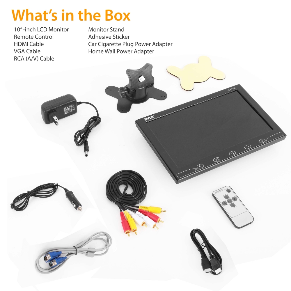 10' HD Video Screen Display Monitor with Built-in Speakers
