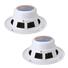 Dual 6.5' Water Resistant Marine Speakers, 2-Way Full Range Stereo Sound, Built-in Tweeters, 200 Watt, White (Pair)