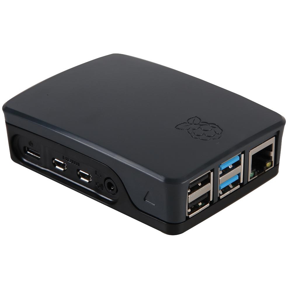 Boîtier Officiel Raspberry Pi 4 Modèle B Plastique - Noir/Gris