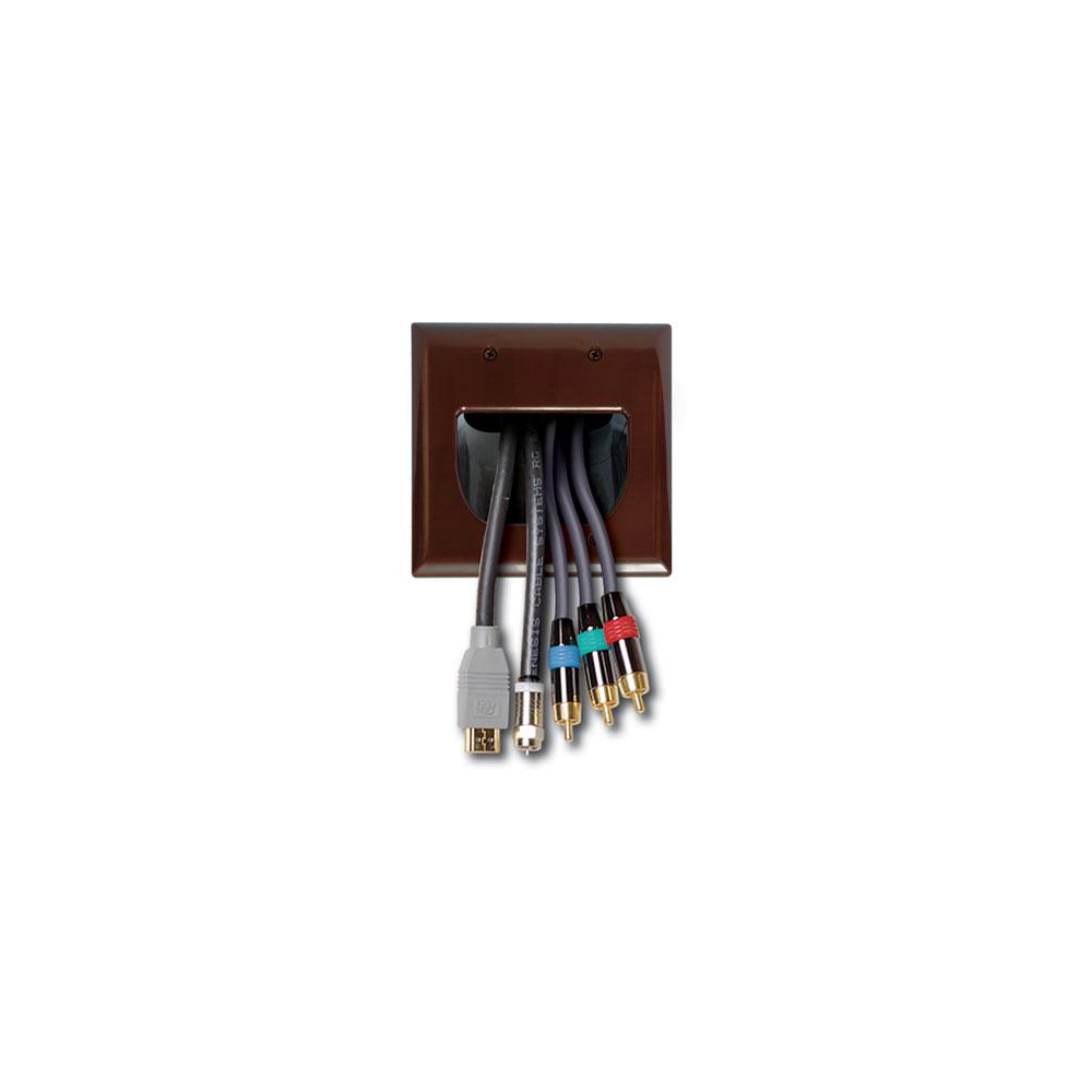 Wall Plate Double Gang - Brown