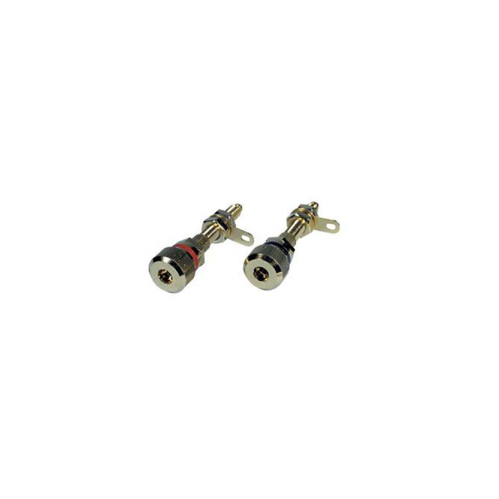 Binding Post Pair Black/Red Gold Plated