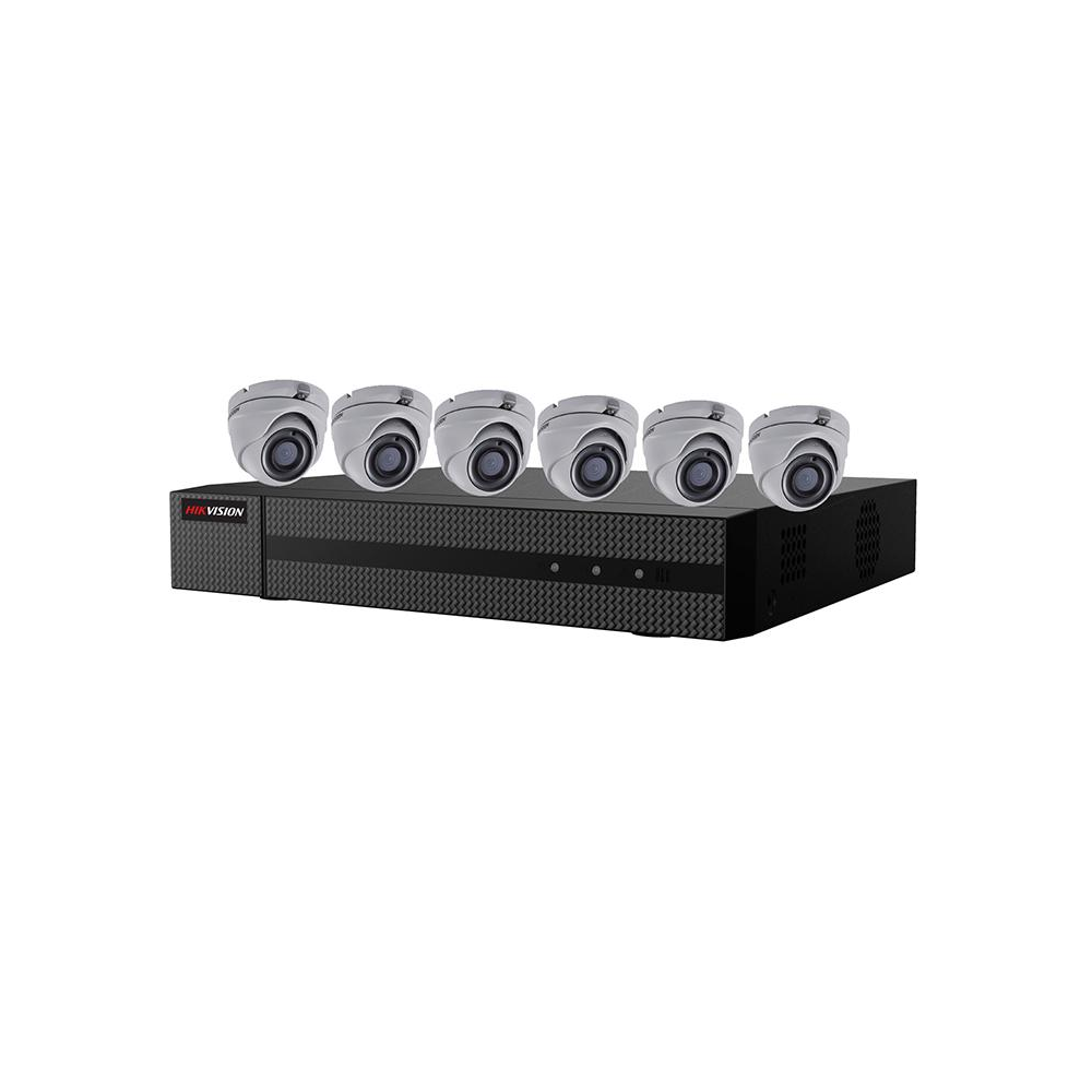 Hikvision DVR 8CH 2TB avec 6 Caméras 2MP