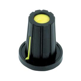 Knob D Shaft Plastic Round Knurled with Indicator Line