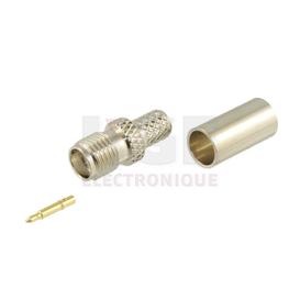 SMA Reverse Polarity Female Crimp Connector for RG58 - 50 Ohm