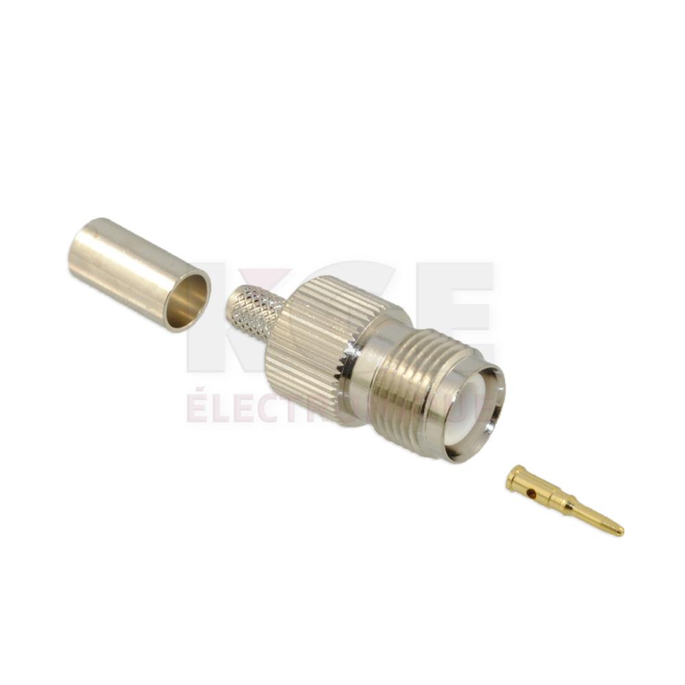 TNC Reverse Polarity Female Crimp Connector for RG58 - 50 Ohm