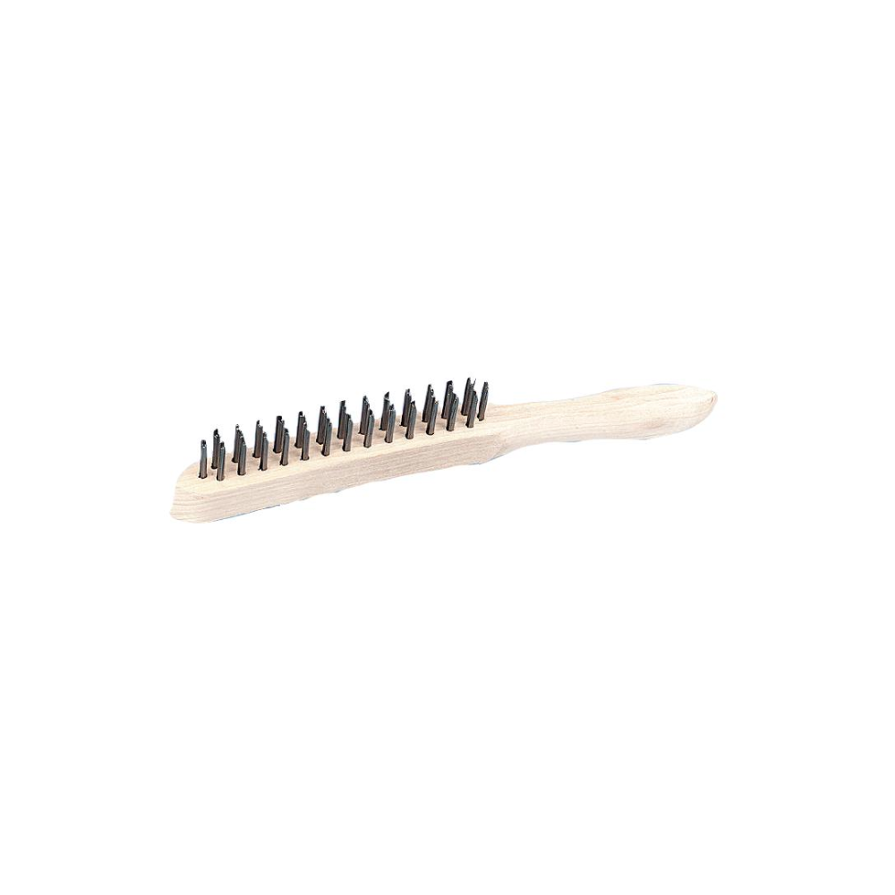 Wire Brush 2 Row Steel Wood Handle 265x35mm