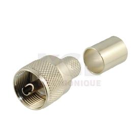 Connecteur à Sertir UHF Mâle pour RG8 - 50 Ohms