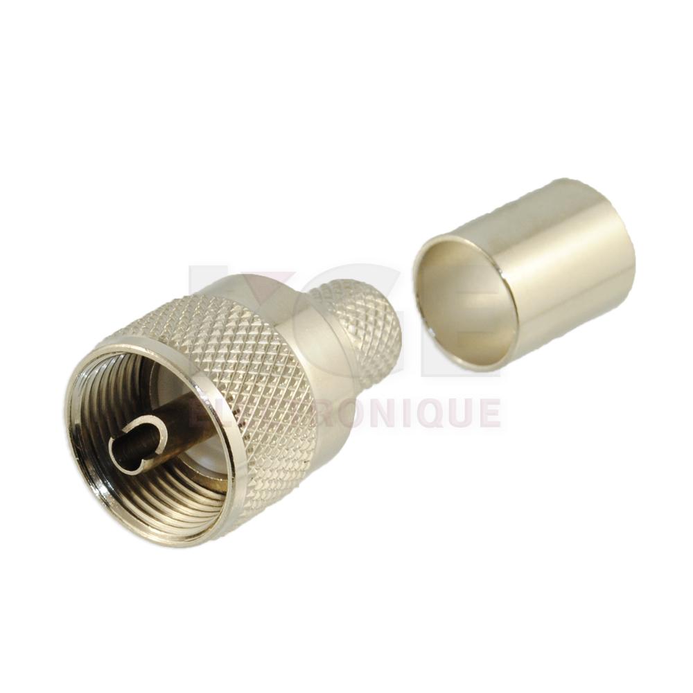 Connecteur à Sertir UHF Mâle pour RG8 - 50 Ohms
