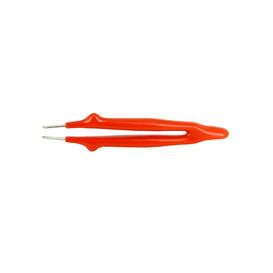 Tweezer Straight Round Carbon Steel Tip