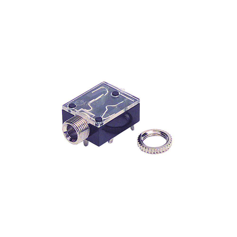 Phone Audio Connector Jack 3.5mm Silver Plated Contacts Plastic Body
