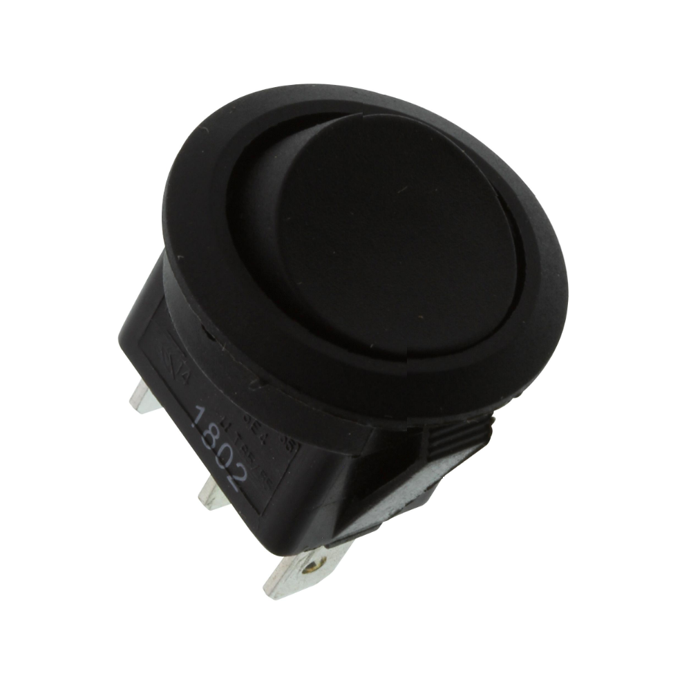 Rocker Switch Non Illuminated SPDT On-Off-On Black Panel Mount 16A 125V