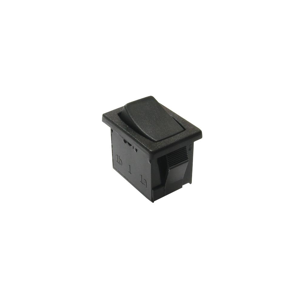 Rocker Switch Momentary 15A 125V Non Illuminated SPST Off-(On) Black Panel Mount