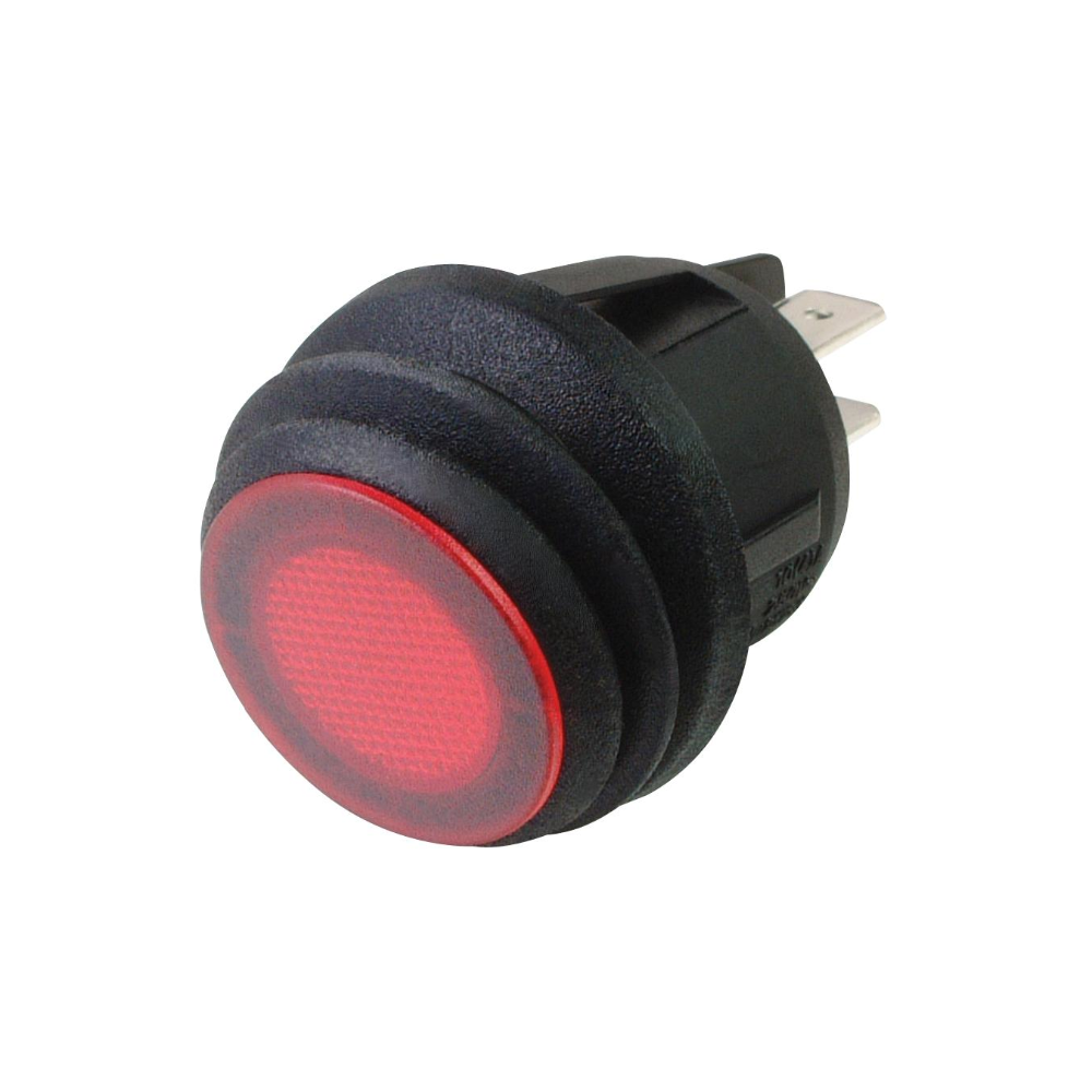Rocker Switch On-Off 16A 125V DPST Non Illuminated Panel Mount Red